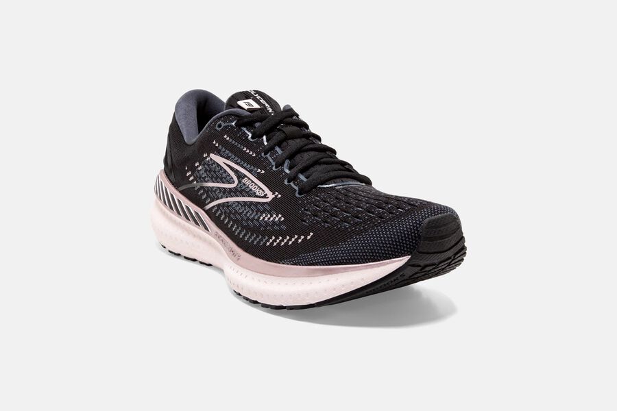 Brooks Israel Glycerin GTS 19 Road Running Shoes Womens - Black/Pink - PYO-761408